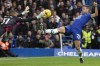 Southampton's goalkeeper Gavin Bazunu saves a shot by Chelsea's Cesar Azpilicueta during the English Premier League soccer match between Chelsea and Southampton at the Stamford Bridge stadium in London, Saturday, Feb. 18, 2023. (AP Photo/Kirsty Wigglesworth)