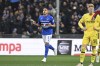 Sampdoria's Abdelhamid Sabiri celebrates after scoring during the Italian Serie A soccer match between Sampdoria and Bologna at the Luigi Ferraris Stadium in Genova, Italy, Saturday, Feb. 18, 2023. (Tano Pecoraro/LaPresse via AP)