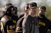 San Diego Padres relief pitcher Josh Hader waits to participate in a drill during spring training baseball practice Saturday, Feb. 18, 2023, in Peoria, Ariz. (AP Photo/Charlie Riedel)