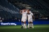 Mark Delgado (8) celebrates his winning goal against his former team as the Los Angeles Galaxy defeated Toronto FC 2-1 in MLS preseason play Saturday night, Feb.18, 2023 at Dignity Health Park in Carson, Calif. THE CANADIAN PRESS/HO-Los Angeles Galaxy-Robert Mora**MANDATORY CREDIT** .