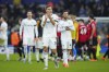Leeds United applaud to supporters at the end of the English Premier League soccer match between Leeds United and Manchester United at Elland Road, Leeds, England, Sunday, Feb.12, 2023. (AP Photo/Jon Super)