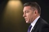 Former NHL player and child advocate Sheldon Kennedy speaks during a press conference on Parliament Hill in Ottawa, on the issue of child abuse and its impact on children in Canada, on Monday, Feb. 5, 2018. Hockey Canada says it has renewed and expanded a partnership with Respect Group, and advocacy organization co-founded by former NHL player Kennedy. THE CANADIAN PRESS/Justin Tang