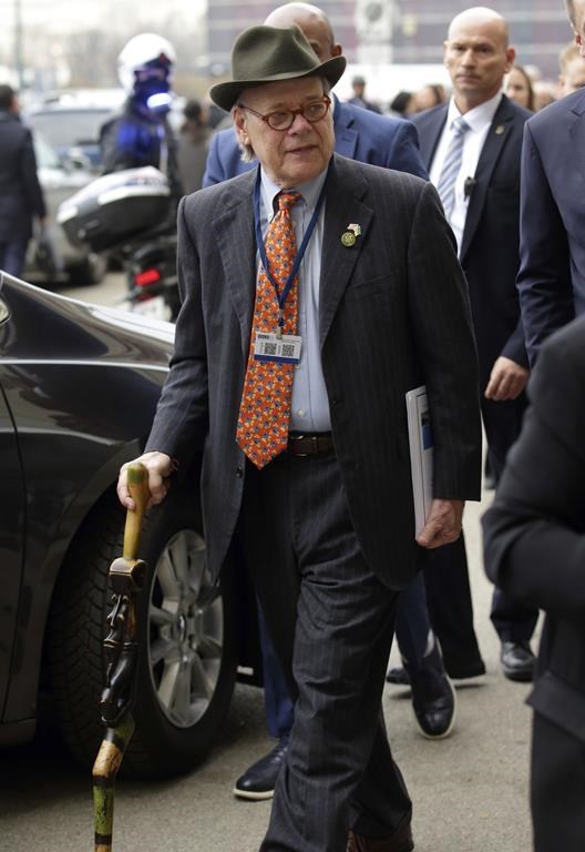 Head of the U.S. delegation Steve Cohen arrives for an OSCE Parliamentary Assembly in Vienna, Austria, Thursday, Feb. 23, 2023. (AP Photo/Heinz-Peter Bader)