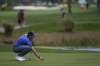 Adam Schenk lines up a putt on the fifth hole green, in the first round of the Honda Classic golf tournament, Thursday, Feb. 23, 2023, in Palm Beach Gardens, Fla. (AP Photo/Rebecca Blackwell)