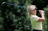 FILE- Jan Stephenson watches her shot off the fifth tee during the final round of the Legends Tour Hy-Vee Classic golf tournament, Sunday, June 25, 2006, in Johnston, Iowa. Stephenson's foundation announced Thursday, Feb. 23, 2023, that the Hall of Famer has breast cancer and will start treatment in the next two weeks. (AP Photo/Charlie Neibergall, File)