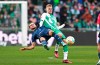 Bremen's Marvin Ducksch, right, fights for the ball against Bochum's Kevin Stoeger druing a German Bundesliga soccer match between Werder Bremen and VfL Bochum in Bremen, Germany, Saturday, Feb.25, 2023. (Carmen Jaspersen/dpa via AP)