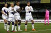 Fiorentina's Arthur Cabral, right, celebrates scoring during the Serie A soccer match between Hellas Verona and Fiorentina at Marcantonio Bentegodi Stadium in Verona, Italy, Monday Feb. 27, 2023. (Paola Garbuio/LaPresse via AP)