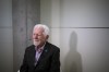Marty Cooper, the inventor of first commercial mobile phone, during an interview with The Associated Press during the Mobile World Congress 2023 in Barcelona, Spain, Monday, Feb. 27, 2023. The four-day show kicks off Monday in a vast Barcelona conference center. It's the world's biggest and most influential meeting for the mobile tech industry. (AP Photo/Joan Mateu Parra)