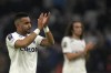 Marseille's Dimitri Payet applauds at the end of the French League One soccer match between Marseille and Paris Saint-Germain at the Velodrome stadium in Marseille, southern France, Sunday, Feb. 26, 2023. (AP Photo/Daniel Cole)