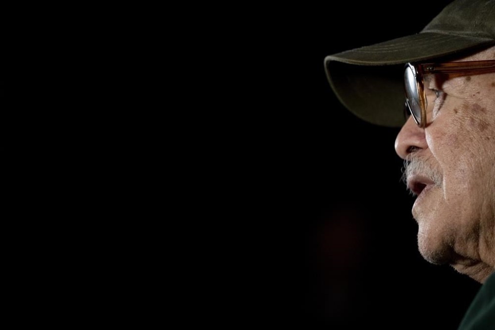 Retired Army Col. Paris Davis, one of the first Black officers to lead a Special Forces team in combat, who is set to receive the Medal of Honor for his service in the Vietnam War speaks during an interview with the Associated Press at a hotel in Arlington, Va., Thursday, March 2, 2023. (AP Photo/Andrew Harnik)
