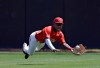 Canada Jr. team center fielder Dasan Brown makes a diving catch on a flyout by Toronto Blue Jays' DJ Neal during the third inning of a spring training baseball game, in Dunedin, Fla., Saturday, March 23, 2019. Outfielder Dasan Brown has been added to Canada's World Baseball Classic roster. THE CANADIAN PRESS/AP-Chris O'Meara
