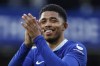 Chelsea's Wesley Fofana celebrates after the English Premier League soccer match between Chelsea and Leeds United at at the Stamford Bridge stadium in London, Saturday, March 4, 2023. (AP Photo/David Cliff)