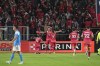 Members of St. Louis City SC celebrate after scoring a goal against Charlotte FC during the second half of an MLS soccer match Saturday, March 4, 2023, in St. Louis. (AP Photo/Joe Puetz)