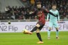 AC Milan's Olivier Giroud attempts to score during a Serie A soccer match between AC Milan and Atalanta, at Milan's San Siro Stadium, Sunday, Feb. 26, 2023. (AP Photo/Antonio Calanni)