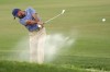 Jason Day hits a shot from a sand trap on the first fairway during final round of the Arnold Palmer Invitational golf tournament Sunday, March 5, 2023, in Orlando, Fla. (AP Photo/John Raoux)