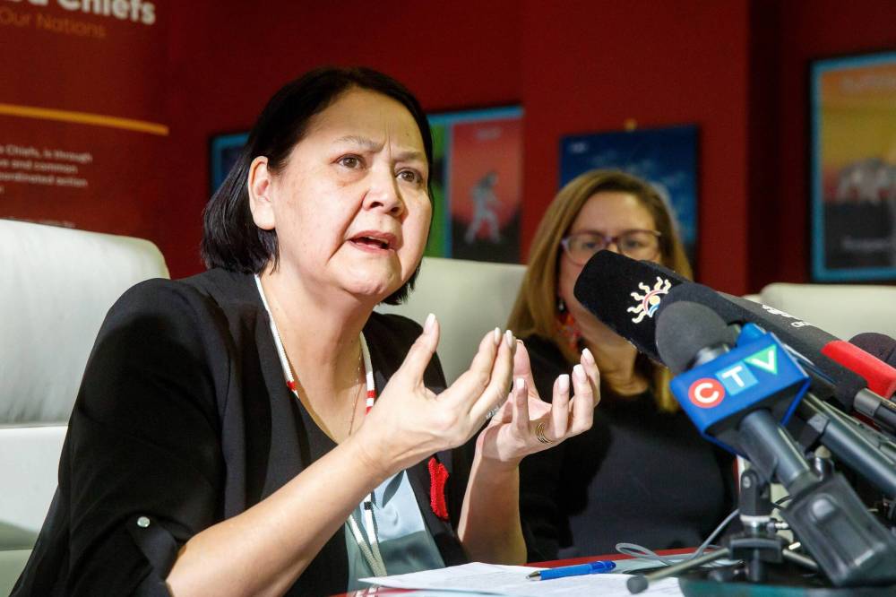 MIKE DEAL / WINNIPEG FREE PRESS files
Assembly of Manitoba Chiefs Grand Chief Cathy Merrick argues systems that created problems shouldn’t be used to solve them.