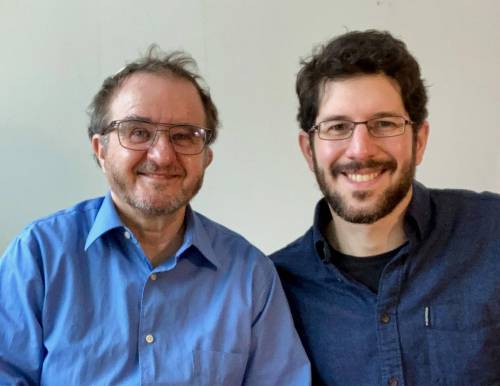 SUPPLIED
Ben Baader, left, with local playwright, performer and director Daniel Thau-Eleff.