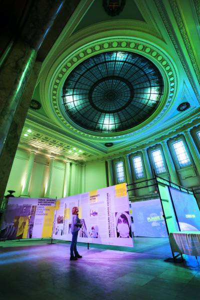 Virus: Making & Breaking the Pandemic, curates historical accounts, documents and newspaper archives to draw parallels between society’s response to the Spanish Influenza of 1918 and the recent battle with COVID-19. (Ruth Bonneville / Winnipeg Free Press)