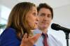 THE CANADIAN PRESS/Sean Kilpatrick
                                Prime Minister Justin Trudeau, right, and Minister of Finance, Chrystia Freeland included tax credits for new equipment and machinery used in the mining and processing of critical minerals in the Federal budget, tabled Tuesday.