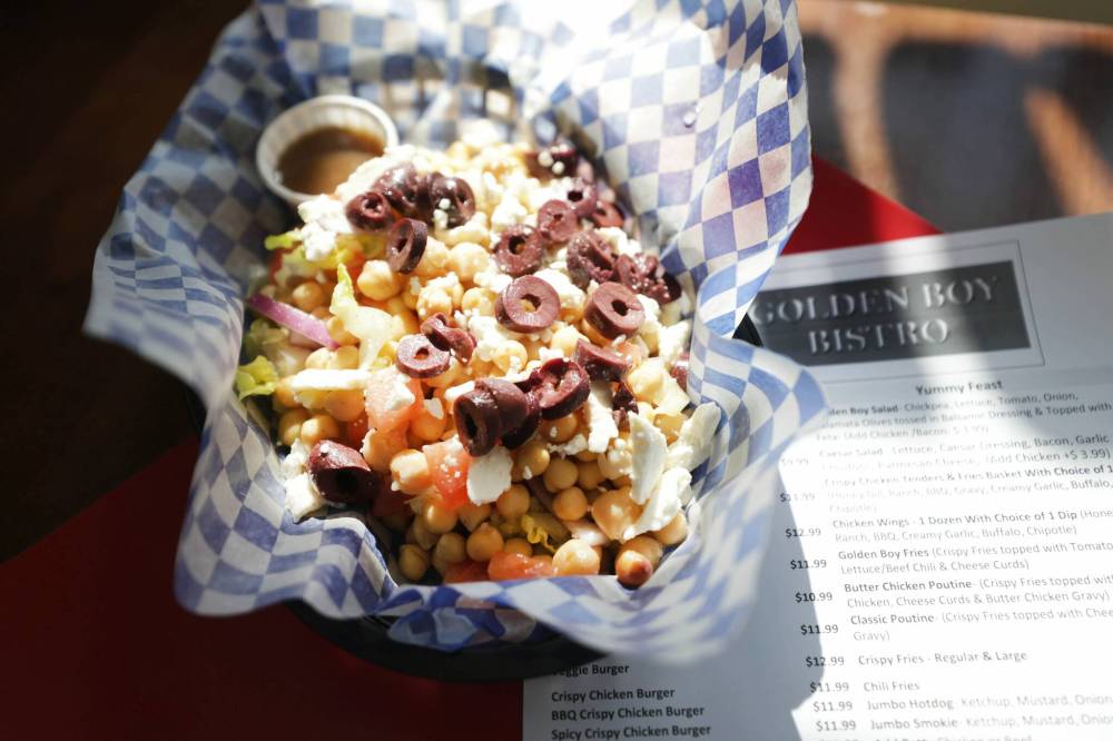 RUTH BONNEVILLE / WINNIPEG FREE PRESS
Golden Boy Bistro’s chickpea salad