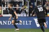 Nashville SC defender Walker Zimmerman, left, celebrates his goal against New York City FC during the first half of an MLS soccer match Saturday, Feb. 25, 2023, in Nashville, Tenn. (AP Photo/Mark Zaleski)