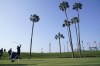 Doug Ghim hits from the third tee during the practice round of The Players Championship golf tournament Wednesday, March 8, 2023, in Ponte Vedra Beach, Fla. (AP Photo/Charlie Neibergall)