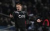 FILE - Reims' head coach William Still reacts during the French League One soccer match between Paris Saint-Germain and Reims at the Parc des Princes in Paris, Sunday, Jan. 29, 2023. Will Still was appointed as a caretaker back in December when Reims fired coach Oscar Garcia. Five months later, the Anglo-Belgian coach without a license remains unbeaten and has lifted the Champagne club to eighth in the standings ahead of their trip on Sunday, March 12 to third-place Monaco in the French league. (AP Photo/Thibault Camus, file)