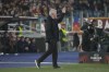 Roma's head coach Jose Mourinho gives directions to his players during the Europa League soccer match between Roma and Real Sociedad at Rome's Olympic stadium, Thursday, March 9, 2023. (AP Photo/Gregorio Borgia)