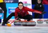Fresh off winning a record-tying fourth Scotties Tournament of Hearts, Team Canada skip Kerri Einarson, third Val Sweeting, second Shannon Birchard and lead Briane Harris are jetting off to Sweden in pursuit of their first women's world title. Einarson watches the shot while playing Manitoba during the final at the Scotties Tournament of Hearts, in Kamloops, B.C., on Sunday, February 26, 2023. THE CANADIAN PRESS/Darryl Dyck