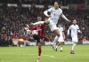 Liverpool's Virgil van Dijk, right, and Bournemouth's Jaidon Anthony battle for the ball during the English Premier League soccer match at the Vitality Stadium, Bournemouth, England, Saturday March 11, 2023. (Kieran Cleeves/PA via AP)