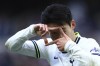 Tottenham's Son Heung-min celebrates after scoring his side's third goal during the English Premier League soccer match between Tottenham Hotspur and Nottingham Forest, at the Tottenham Hotspur stadium in London, Saturday, March 11, 2023. (AP Photo/Leila Coker)