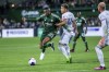 Portland Timbers defender Juan David Mosquera, left, pushes the ball past St. Louis City's Celio Pompeu during an MLS soccer match Saturday, March 11, 2023, in Portland, Ore. (Sean Meagher/The Oregonian via AP)