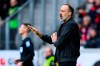 Hoffenheim coach Pellegrino Matarazzo gestures during the German Bundesliga soccer match between TSG 1899 Hoffenheim and SC Freiburg in Freiburg im Breisgau, Germany, Sunday March 12, 2023. (Tom Weller/dpa via AP)