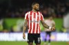 Brentford's Ivan Toney gestures during the English Premier League soccer match between Brentford and Fulham at Brentford Community Stadium in Brentford, West London, Monday, March 6, 2023. (AP Photo/David Cliff)