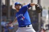 Toronto Blue Jays pitcher Drew Hutchison (36) delivers to the Detroit Tigers during the first inning of a spring training baseball game Saturday, March 4, 2023, in Lakeland, Fla. Drew Hutchison was tagged for six runs in the first inning Tuesday as the New York Yankees rolled to a 10-3 win over the Toronto Blue Jays in spring training baseball action Tuesday. THE CANADIAN PRESS/AP, Chris O'Meara