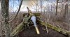 In this handout photo taken from video and released by Russian Defense Ministry Press Service on Wednesday, March 15, 2023, the Russian army's 152-mm howitzer 