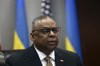 Defense Secretary Lloyd Austin attends a virtual meeting of the Ukraine Defense Contact Group, Wednesday, March 15, 2023, at the Pentagon in Washington. (Andrew Caballero-Reynolds/Pool via AP)