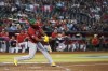 Mexico's Randy Arozarena hits an RBI double against Canada during the second inning of a World Baseball Classic game in Phoenix, Wednesday, March 15, 2023. (AP Photo/Godofredo A. Vásquez)