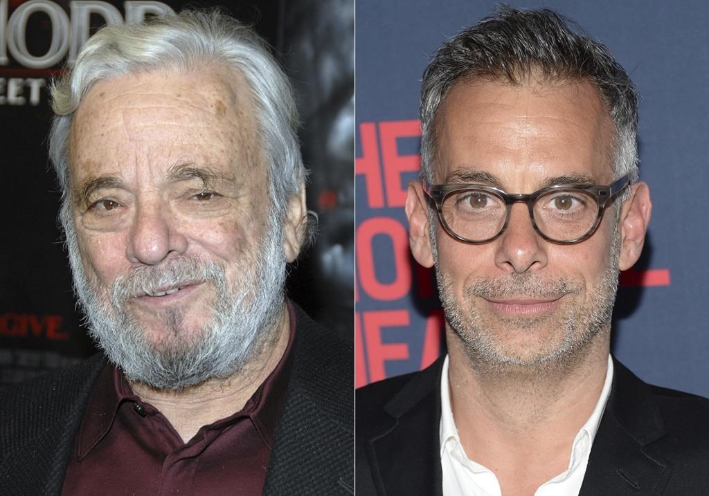 Composer Stephen Sondheim appears at the premiere of 