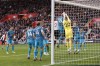 Tottenham's goalkeeper Fraser Forster clears the ball during the English Premier League soccer match between Southampton and Tottenham at St Mary's Stadium in Southampton, England, Saturday, March 18, 2023. (AP Photo/David Cliff)