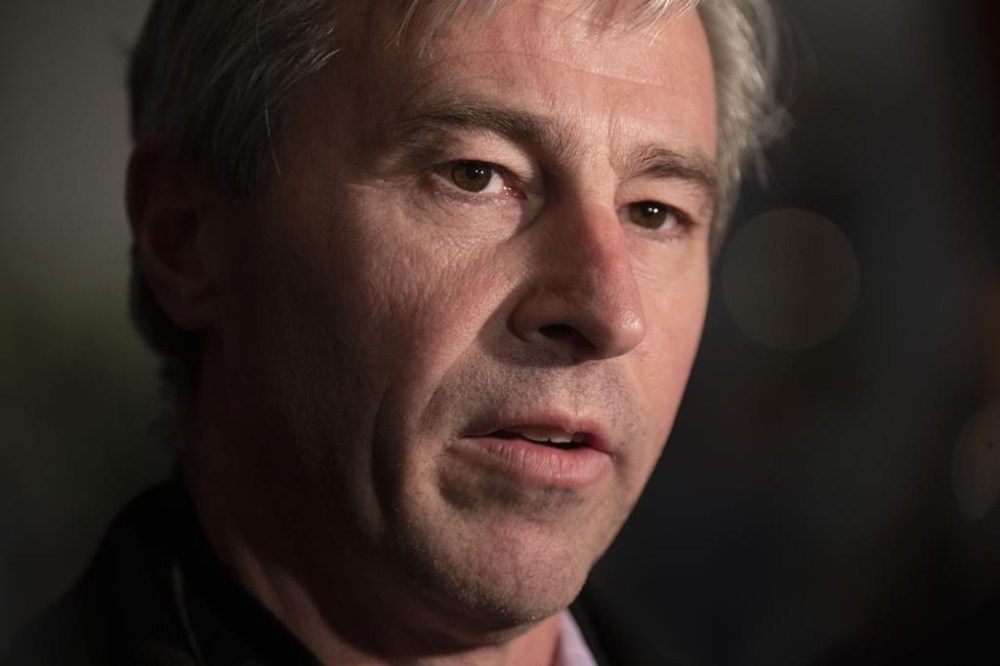 Nova Scotia Premier Tim Houston speaks with media in Ottawa, Monday, Feb. 6, 2023. Nova Scotia is offering a $10,000 bonus in an attempt to entice nurses to keep working in the province’s health system. THE CANADIAN PRESS/Adrian Wyld
