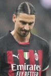 AC Milan's Zlatan Ibrahimovic reacts during a Serie A soccer match between AC Milan and Salernitana at the San Siro stadium in Milan, Italy, Monday, March 13, 2023. (AP Photo/Luca Bruno)