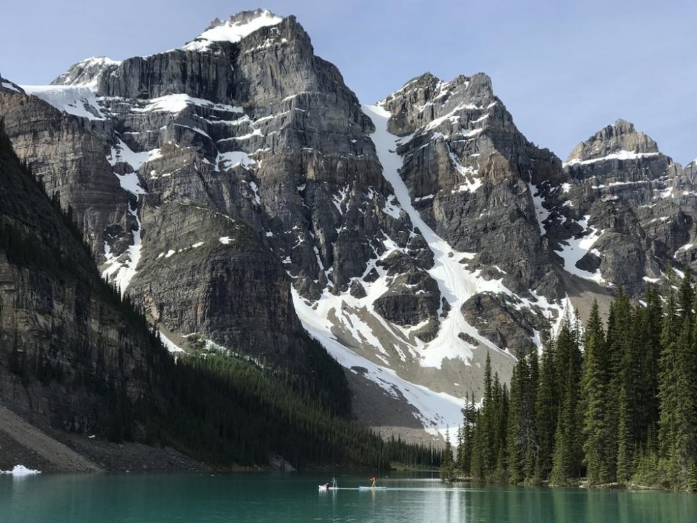 Moraine Lake in Banff National Park is shown in Lake Louise, Alta., in June 2020. Parks Canada says its new online reservation system to book camping sites and other activities at national parks appears to have worked well during its first week of operations. THE CANADIAN PRESS/Jonathan Hayward