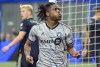 CF Montreal's Chinonso Offor reacts after scoring against the Philadelphia Union during second half MLS soccer action in Montreal, Saturday, March 18, 2023. THE CANADIAN PRESS/Graham Hughes