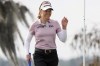 Brooke Henderson waves to the gallery after sinking a birdie putt on the 18th green during the first round of the LPGA Hilton Grand Vacations Tournament of Champions Thursday, Jan. 19, 2023, in Orlando, Fla. Canada's Brooke Henderson is in one of the featured groups at the LPGA's Drive On Championship.THE CANADIAN PRESS/AP, John Raoux