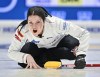 Canada’s Kerri Einarson scored a 10-4 decision over Turkey’s Dilsat Yildiz to move one step closer to the playoff round at the women’s world curling championship on Friday. Einarson in shown in action during the match between USA and Canada during the round robin session 3 of the LGT World Women's Curling Championship at Goransson Arena in Sandviken, Sweden, Sunday, March 19, 2023. THE CANADIAN PRESS/AP - Jonas Ekstromer/TT