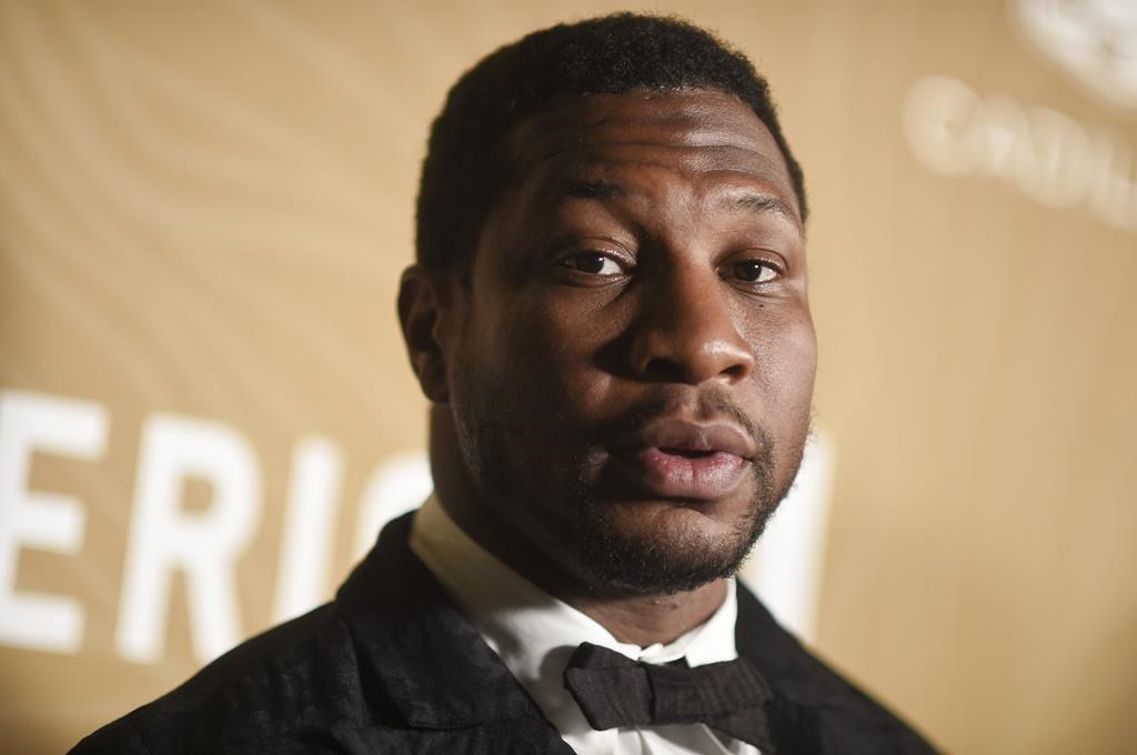 FILE - Jonathan Majors arrives at the American Black Film Festival Honors on March 5, 2023, at 1 Hotel in West Hollywood, Calif. Majors was arrested Saturday, March 25, in New York on charges of strangulation, assault and harassment after a domestic dispute, authorities said. Representatives for Majors said in a statement to The Associated Press that 