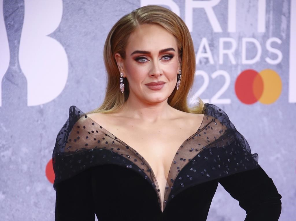 FILE - Adele appears at the Brit Awards 2022 in London on Feb. 8, 2022. Adele has announced that she’s extending her Las Vegas residency with 34 more dates between June and November and also plans to release a concert film. Saturday night’s show was the last performance in the British singer's original “Weekends With Adele” series that covered 34 dates since last November on the Las Vegas Strip. (Photo by Joel C Ryan/Invision/AP, File)
