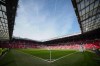 FILE - The general view inside Old Trafford stadium in Manchester ahead the English Premier League soccer match between Manchester United and Southampton, England, on March 12, 2023. The race to buy Manchester United is taking shape. Based on the publicly declared bids for one of the world's most iconic soccer teams, the frontrunners are Qatari banker Sheikh Jassim bin Hamad Al Thani and local boy-turned-billionaire Jim Ratcliffe. (AP Photo/Jon Super, File)
