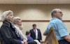 People attend a State Board of Elections meeting on Tuesday, March 28, 2023, at the Surry County Courthouse in Dobson, N.C. (Allison Lee Isley/The Winston-Salem Journal via AP)